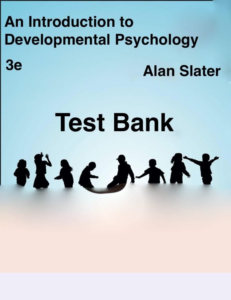 Downloadable Test Bank – An Introduction to Developmental Psychology by Slater 3e