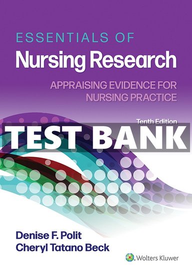 Downloadable Test Bank Essentials of Nursing Research by Denise Polit 10/e