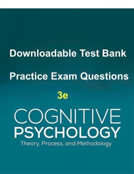 Downloadable Test Bank Cognitive Psychology | McBride,3e