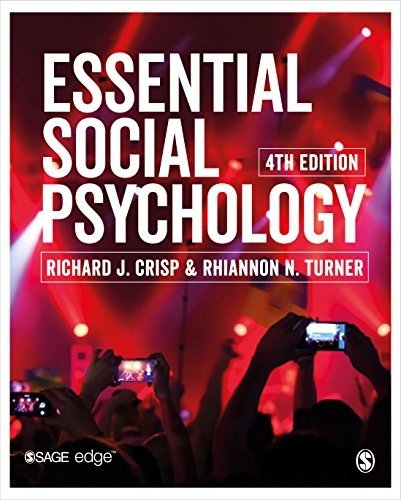 Downloadable Test Bank Essential Social Psychology by Crisp 4e